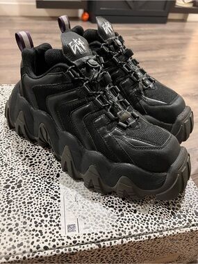 Eytys Halo Black Leather Sneakers